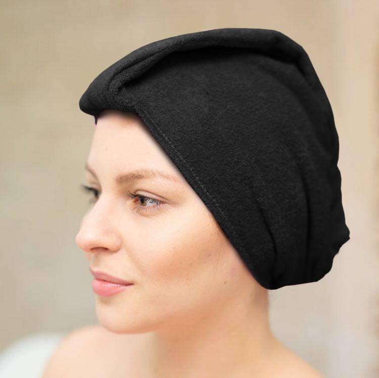 Mega Beauty Shop® Badstof tulband Zwart