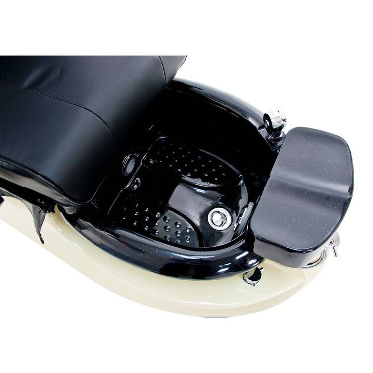 Merkloos SPA Pedicurestoel met massage Ecru/Zwart