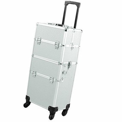 Mega Beauty Shop® Aluminium Trolley 2 in1 Zilver