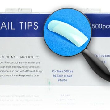 Merkloos Tips naturel tipbox 500 stuks