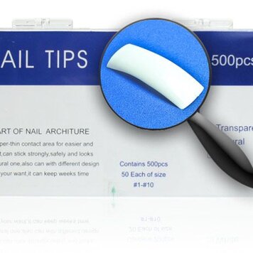 Merkloos Tips french tipbox 500 stuks met kort opzetstuk