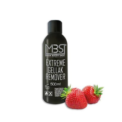 Mega Beauty Shop® Extreme gellak remover (500 ml) met aardbeiengeur