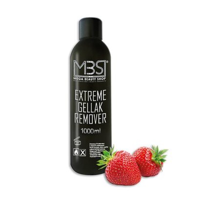 Mega Beauty Shop® Extreme gellak remover (1000 ml) met aardbeiengeur