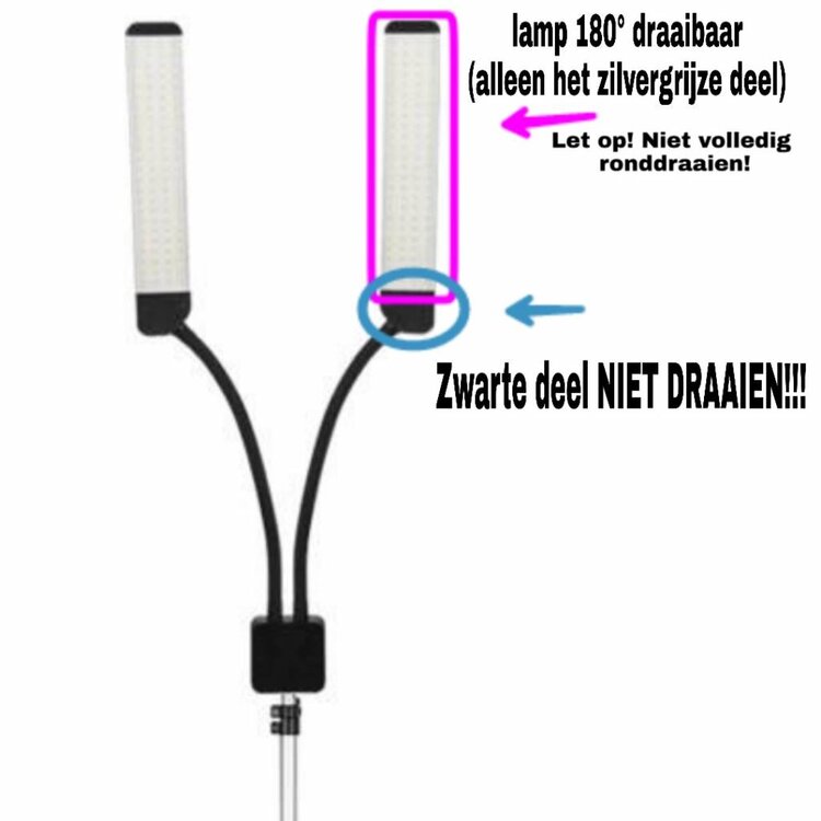 Merkloos LED Lamp voor wimpers en make up