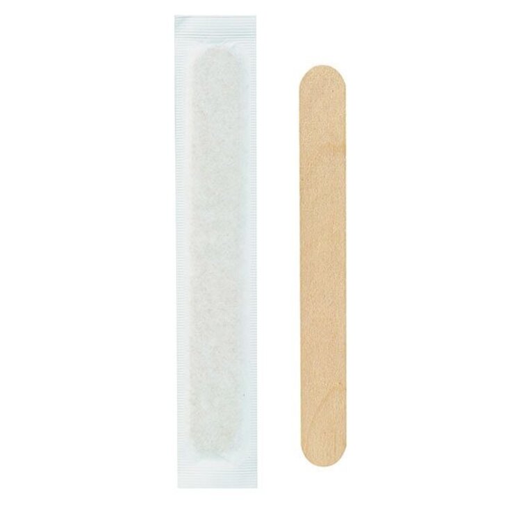 Merkloos Houten wax spatels 18x150x1,6mm  steriel 1 stuk