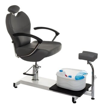 Merkloos Pedicurestoel incl. voetenbad Donker grijs   (instelbaar in de gewenste stand)