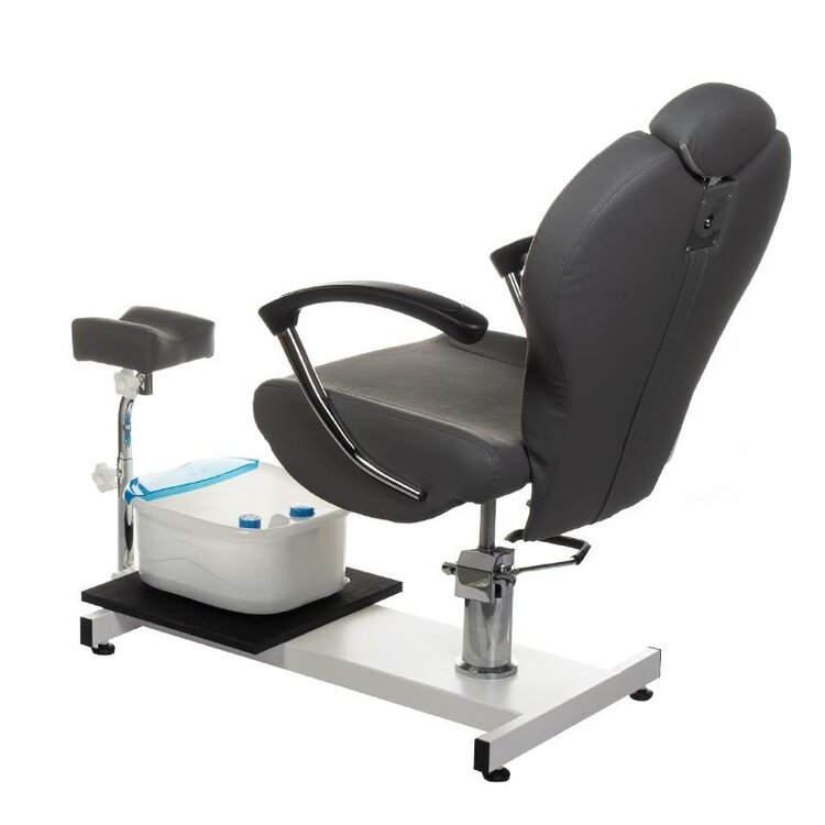 Merkloos Pedicurestoel incl. voetenbad Donker grijs (instelbaar in de gewenste stand)
