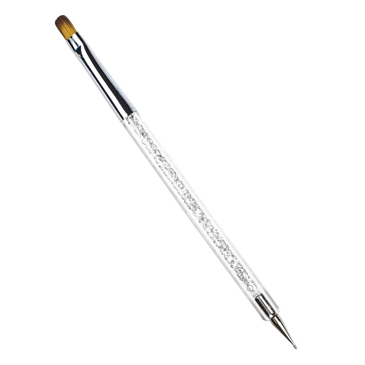 Merkloos Gel-Penseel met strass-steentjes nr.6