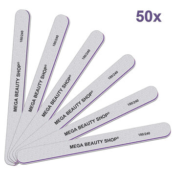 Mega Beauty Shop® PRO Rechte  vijlen zebra  180/240   50st.