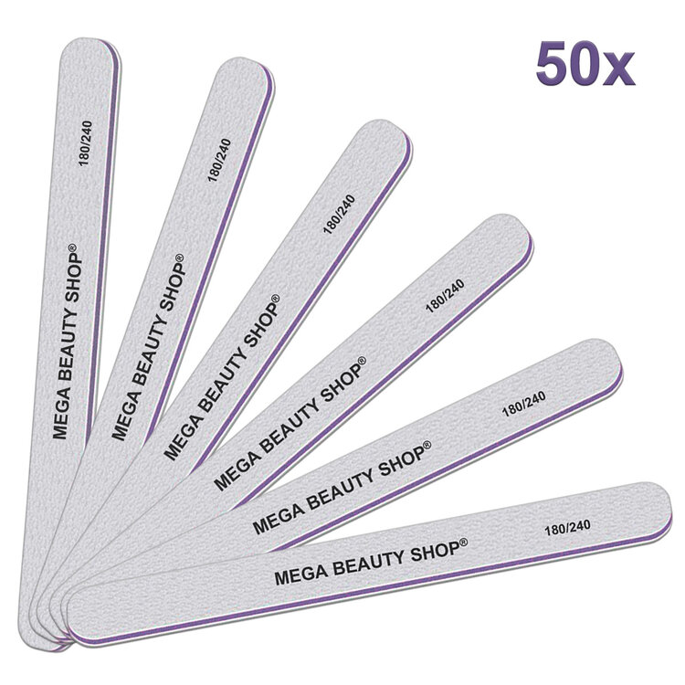 Mega Beauty Shop® PRO Rechte  vijlen zebra  180/240   50st.