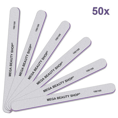 Mega Beauty Shop® PRO Rechte vijlen zebra 100/100 50st.