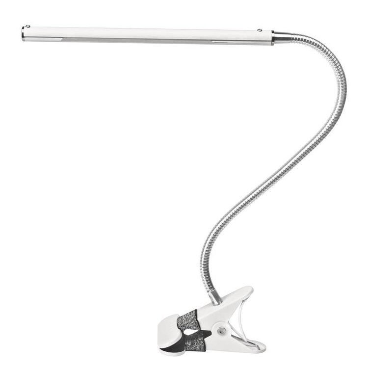 Mega Beauty Shop® LED Tafellamp Zilver met een flexibele arm op tafelklem.