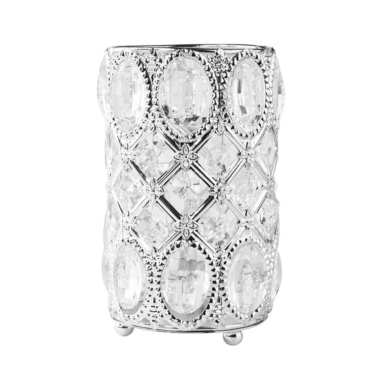 Mega Beauty Shop® Make up borstel & penseel houder - zilver