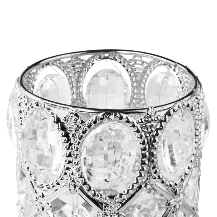 Mega Beauty Shop® Make up borstel & penseel houder - zilver