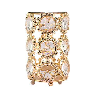 Mega Beauty Shop® Make up borstel & penseel houder groot - gold