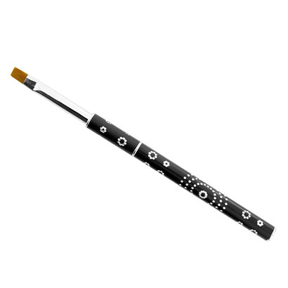 Mega Beauty Shop® Gel-Penseel Zwart nr. 8 met steentjes