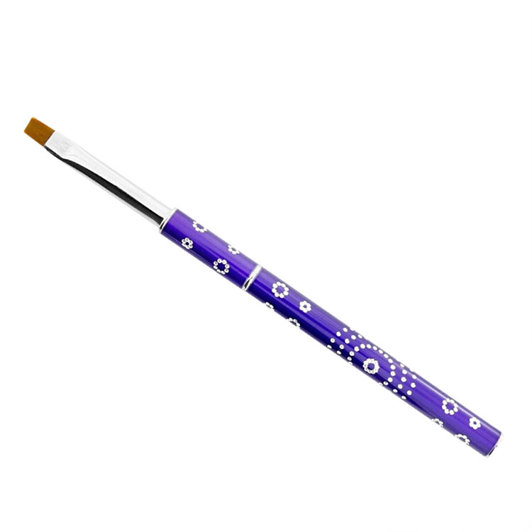 Mega Beauty Shop® Gel-Penseel Paars nr. 8 met steentjes