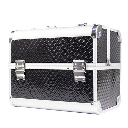 Mega Beauty Shop® Aluminium Koffer Zwart geruit