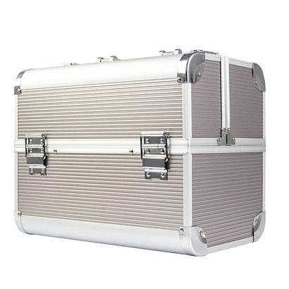 Mega Beauty Shop® Aluminium Koffer mat Zilvergrijs
