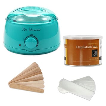 Mega Beauty Shop® Waxapparaat starterset  100Watt  -Wax Ontharen Apparaat - Ontharingsset - Waxverwarmer -Turquoise
