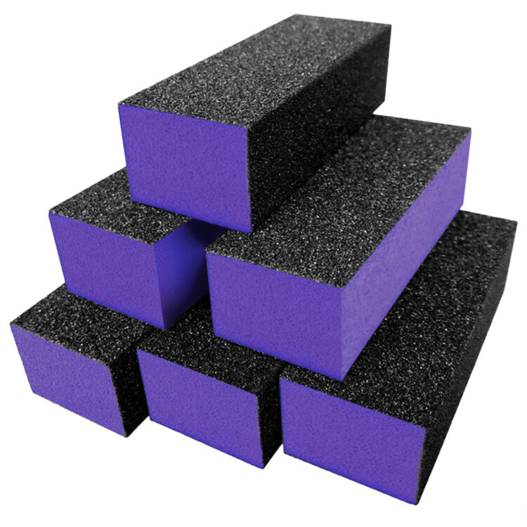 Mega Beauty Shop® Polijstblok Zwart/Paars (10stuk)