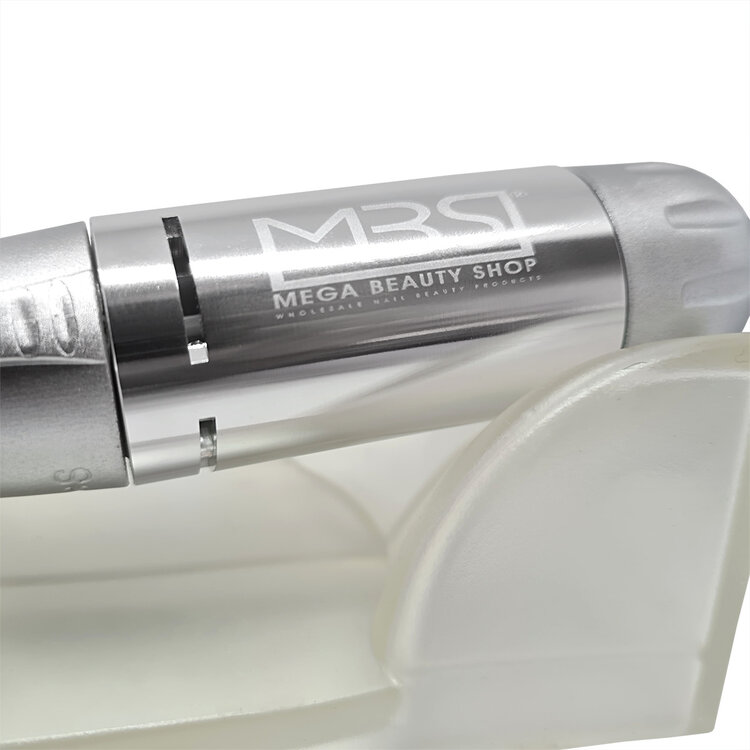 Merkloos Nagelfrees zilver + 3 MBS® trapeze vijlen, klein bitsets, Freesset 30-delig en 150 schuurrolletjes