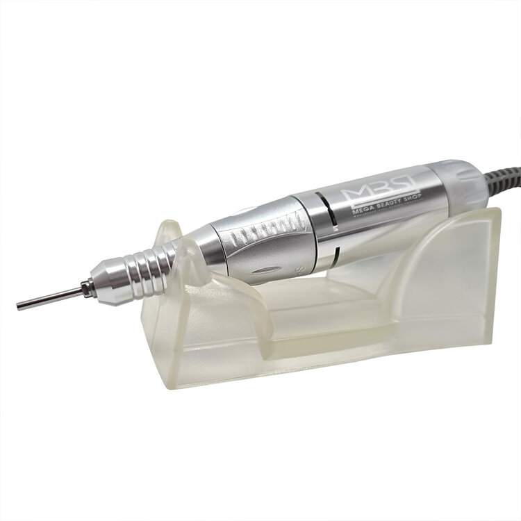 Merkloos Nagelfrees zilver + 3 MBS® trapeze vijlen, bitsetje en 30 schuurrolletjes