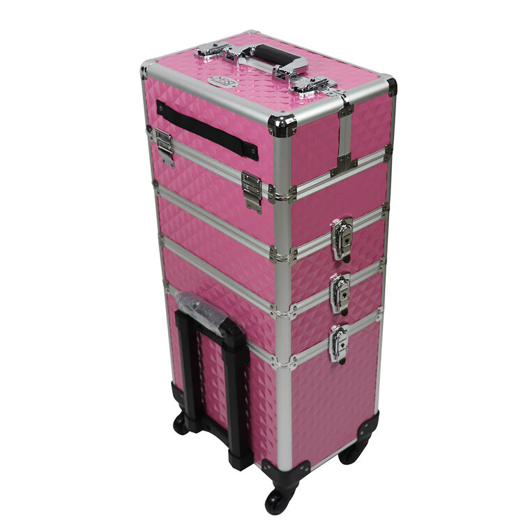 Mega Beauty Shop® Aluminium Trolley 3D Roze 4in1