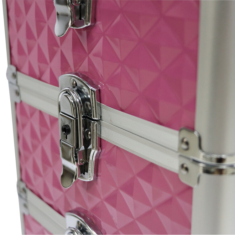 Mega Beauty Shop® Aluminium Trolley 3D Roze 4in1