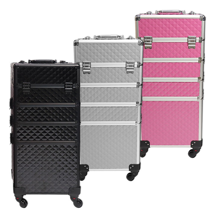 Mega Beauty Shop® Aluminium Trolley 3D Roze 4in1