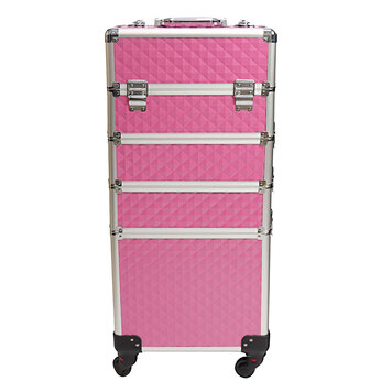 Mega Beauty Shop® Aluminium Trolley 3D Roze 4in1