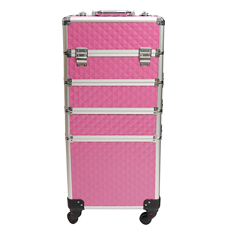 Mega Beauty Shop® Aluminium Trolley 3D Roze 4in1