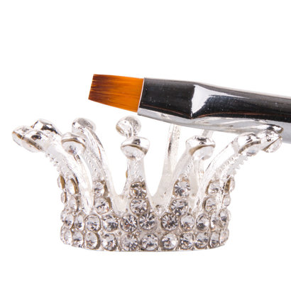 Mega Beauty Shop® Penseelhouder Kroontje - zilver