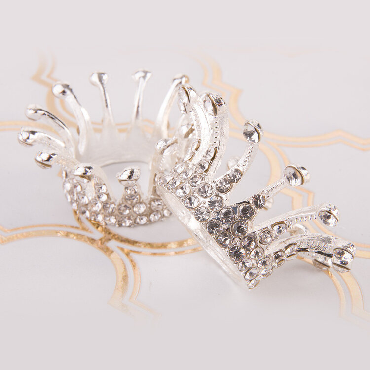 Mega Beauty Shop® Penseelhouder Kroontje - zilver