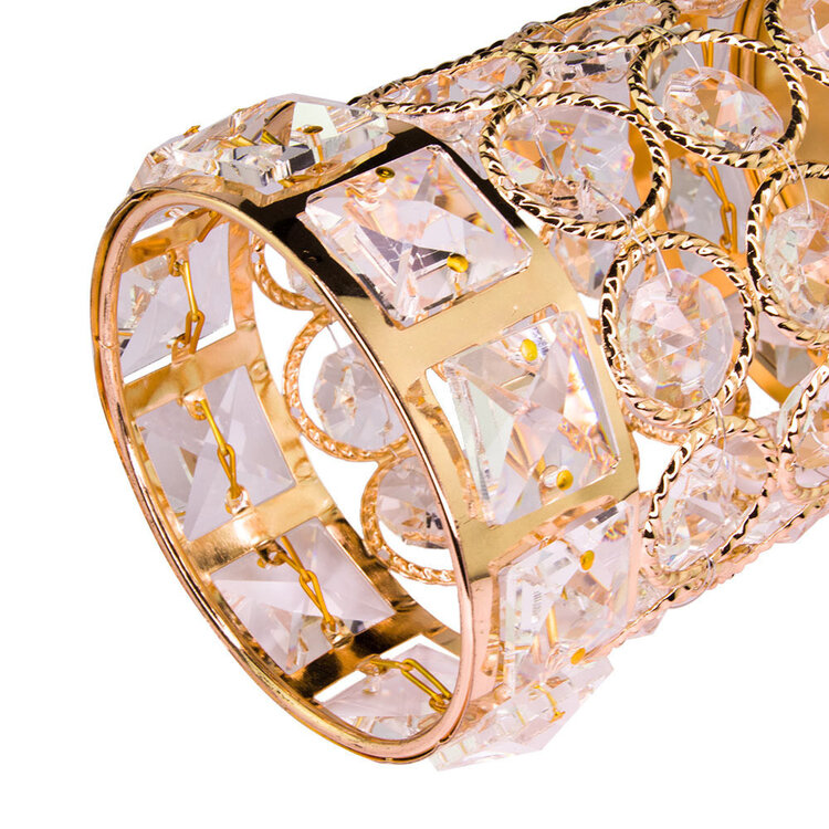 Mega Beauty Shop® Make up borstel & penseel houder groot - gold