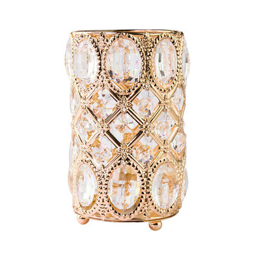 Mega Beauty Shop® Make up borstel & penseel houder - gold