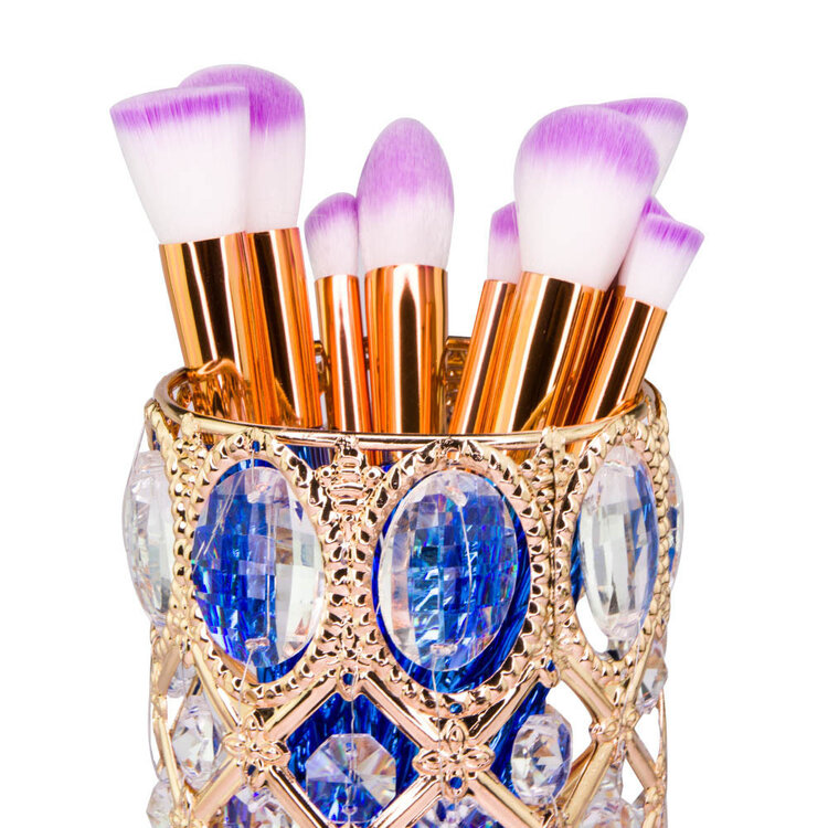 Mega Beauty Shop® Make up borstel & penseel houder - gold