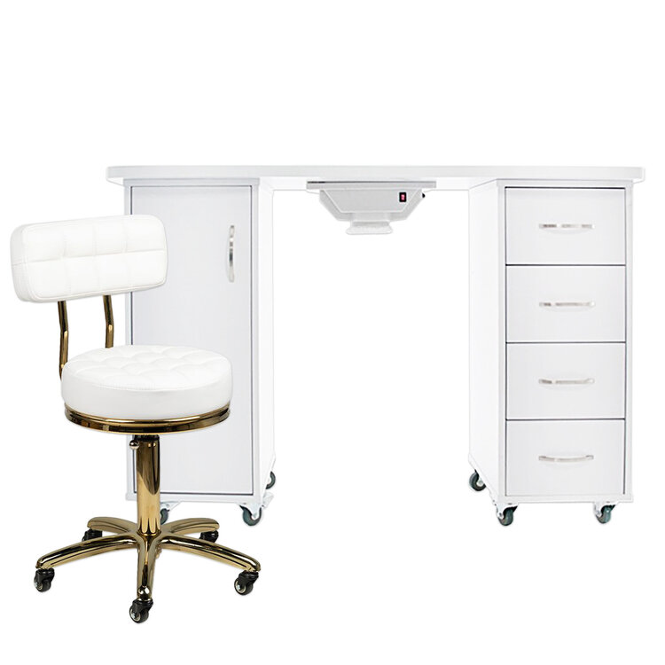 Mega Beauty Shop® Manicuretafel met afzuiging INCL. werkstoel en tafellamp (06)