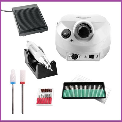 Mega Beauty Shop® Nagelfrees Wit incl. 38 delige nagelfrees bit set.