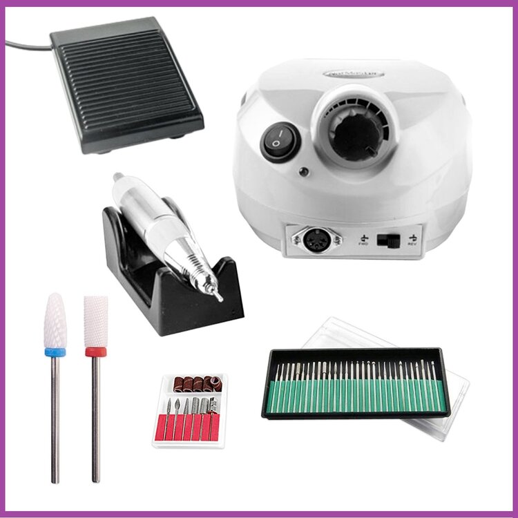 Mega Beauty Shop® Nagelfrees Wit  incl. 38 delige nagelfrees bit set.