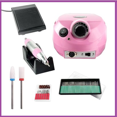 Mega Beauty Shop® Nagelfrees Roze incl. 38 delige nagelfrees bit set.