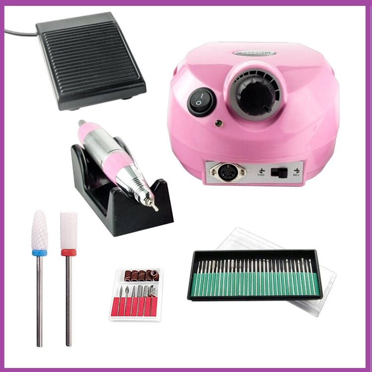 Mega Beauty Shop® Nagelfrees Roze   incl. 38 delige nagelfrees bit set.