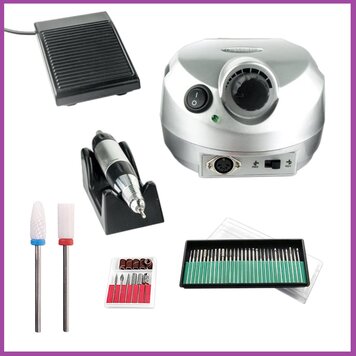 Mega Beauty Shop® Nagelfrees Zilver  incl. 38 delige nagelfrees bit set.