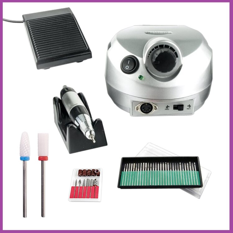 Mega Beauty Shop® Nagelfrees Zilver  incl. 38 delige nagelfrees bit set.