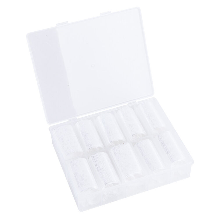 Merkloos Nagel transfer folie nail art set (05) Floral White