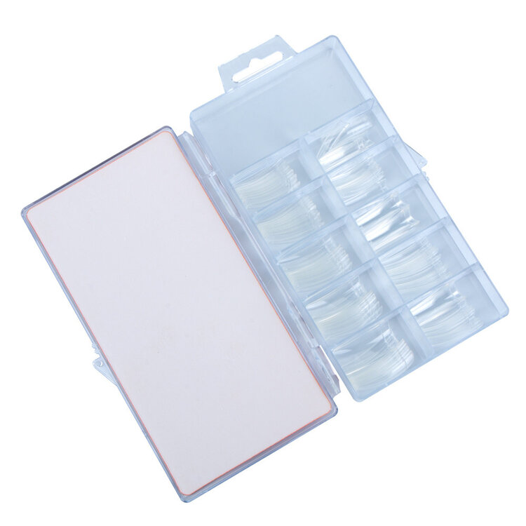 Merkloos Tips clear tipbox 100 stuks zonder  opzetstuk