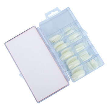 Merkloos Tips naturel tipbox 100 stuks zonder  opzetstuk