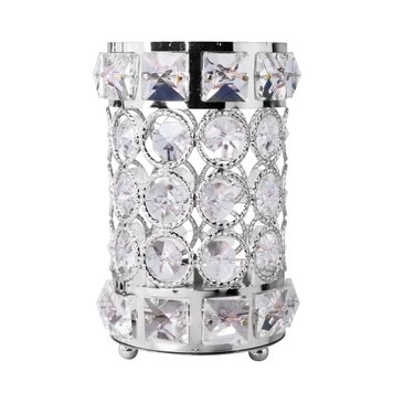 Mega Beauty Shop® Make up borstel & penseel houder groot - zilver