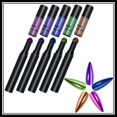 Mega Beauty Shop® Nail art Mirror pigment pen set (02)