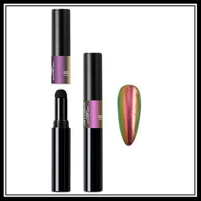 Mega Beauty Shop® Chrome pigment pen Green-Lilac-Bronze